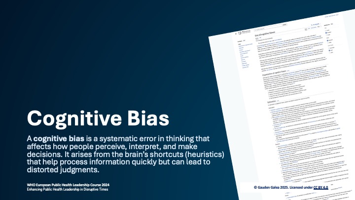 Cognitive Bias -- a definition