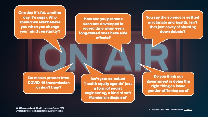 Doubt and uncertainty -- a hypothetical media interview