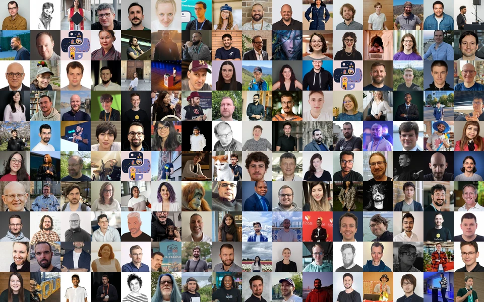 Image quilt of speaker photos from EuroPython 2025